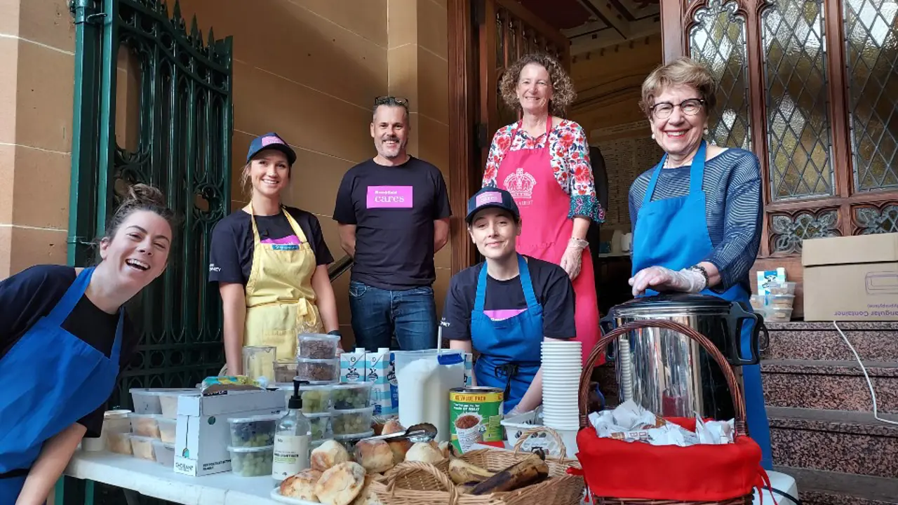 High profile volunteer lends a hand for vital food services
