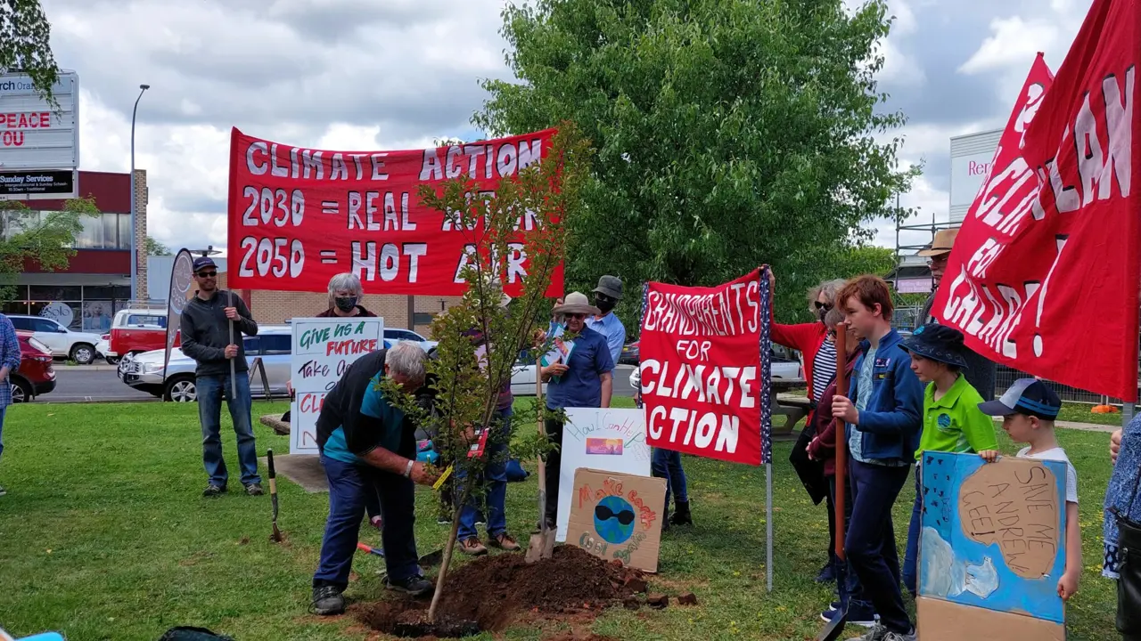 Tree Planting for COP26 Global Day of Action in Orange