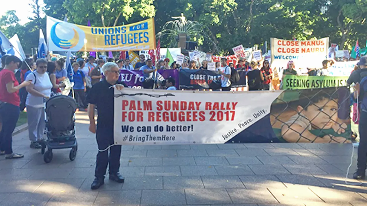 Walking the talk at the Palm Sunday Peace Rally