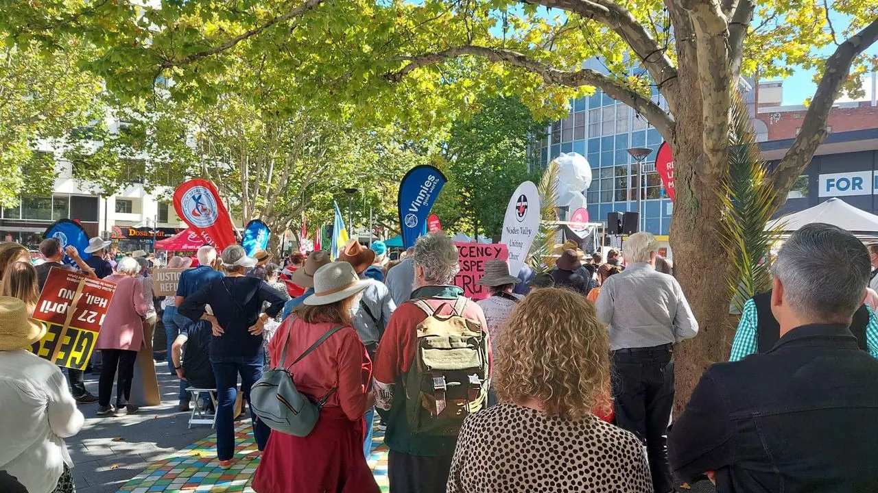 Your Say: Palm Sunday Rally for Refugees Garema Place, Canberra