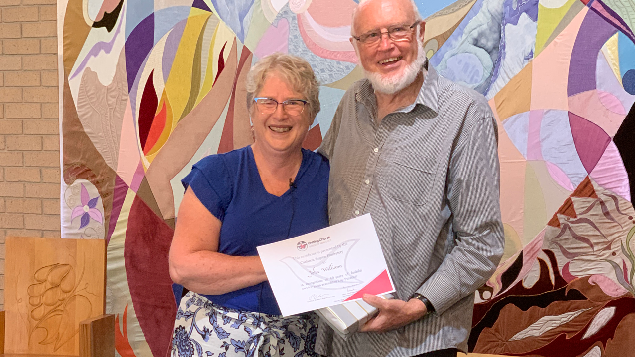 Kippax thanks John Williams for 60 years of lay preaching