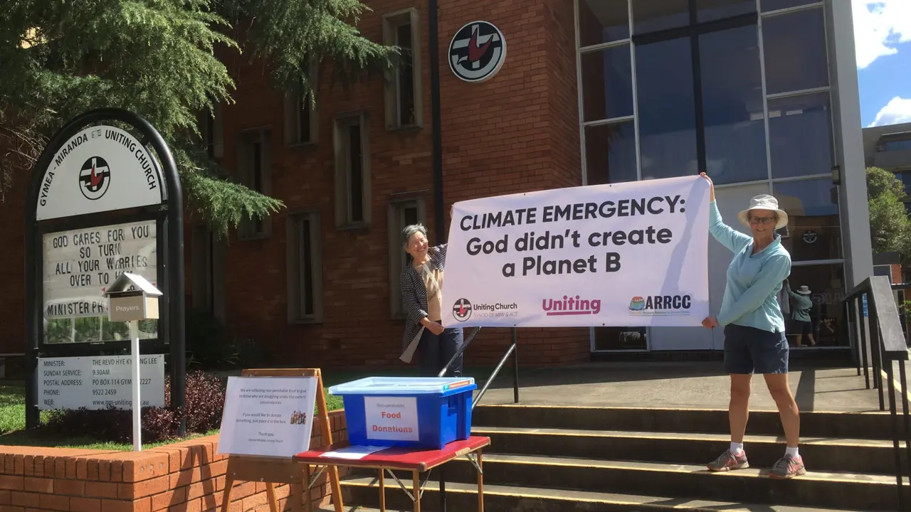 Speaking up for climate action: hang a banner to show your support